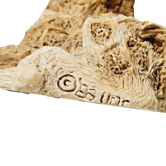 Vtg Baby Speckled Giraffe Brown Colored Animal Figurine Stone Critter Littles - Picture 5 of 9